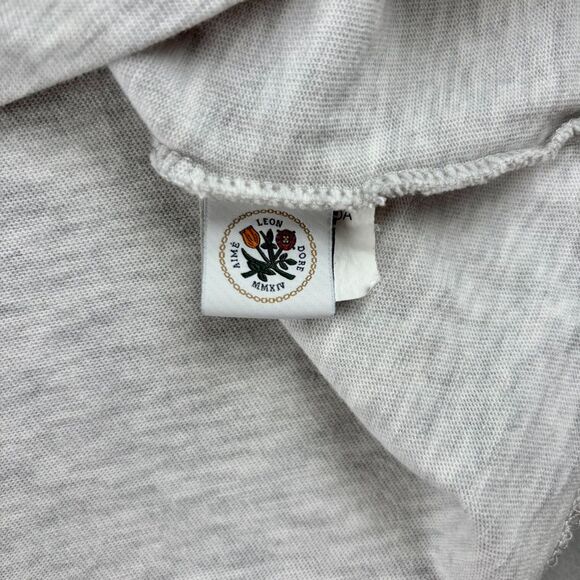 Aime Leon Dore Dime Bag Shirt Mens M Heather Gray Mock Long Sleeve Pocket Cotton - Picture 9 of 11